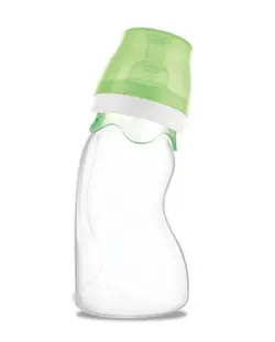 شیشه شیر تمام سیلیکونی خمیده 240میل آنتی کولیک فارلین FARLIN