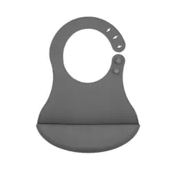 پیشبند سیلیکونی کاسه دار طوسی بیبی جم BABYJEM