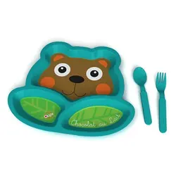 ظرف غذاخوری 3 تکه اوپس طرح خرس اوپس Oops