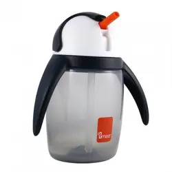 لیوان آبمیوه خوری نی دار 360میل مدل پنگوئن یومه UMEE