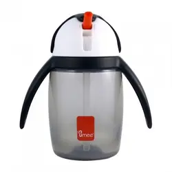 لیوان آبمیوه خوری نی دار 360میل مدل پنگوئن یومه UMEE