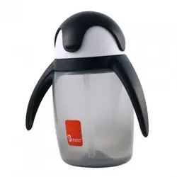 لیوان آبمیوه خوری نی دار 360میل مدل پنگوئن یومه UMEE