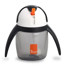 لیوان آبمیوه خوری نی دار 240میل مدل پنگوئن یومه UMEE