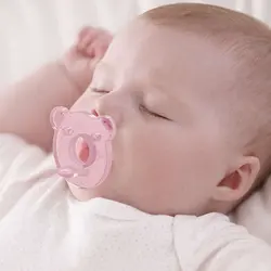 پستانک سیلیکونی اونت دو عددی صورتی و بنفش با جعبه