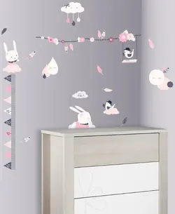 استیکر اتاق کودک و برچسب ساتون SAUTHON مدل MISS CHIPIE