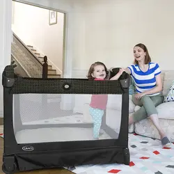 تخت و پارک بازی حرفه ای مشکی گراکو GRACO مدل Pierce