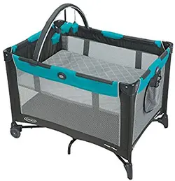 تخت و پارک بازی آبی گراکو GRACO مدل Go Playard