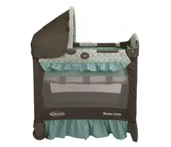 تخت و پارک بازی طوسی آبی گراکو GRACO مدل Winslet