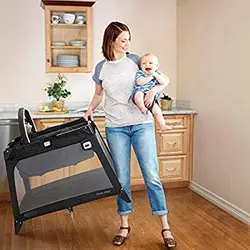 تخت و پارک بازی مشکی گراکو GRACO مدل Nimble Nook