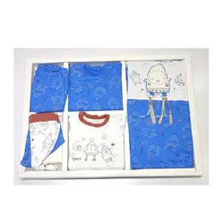 ست بیمارستانی نوزاد ده تکه آبی کارامل