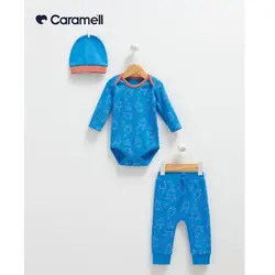 ست بادی و شلوار و کلاه آبی کودک فضاپیما کارامل