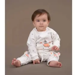 بلوز و شلوار کودک سفید مدل یونیکورن ایندیگو