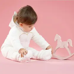 سرهمی زمستانی کودک سفید یونیکورن ایندیگو