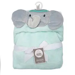 پتو نوزاد کلاهدار فیل سبز ببه کامفورت BEBE COMFORT
