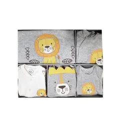 ست بیمارستانی نوزاد طوسی طرح شیر 13 تکه نیلی