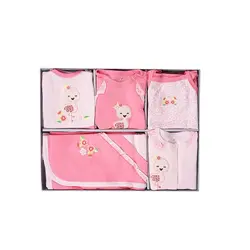 ست بیمارستانی نوزاد صورتی طرح فلامینگو 13 تکه نیلی