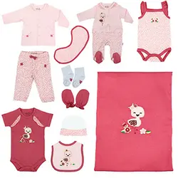 ست بیمارستانی نوزاد صورتی طرح فلامینگو 13 تکه نیلی