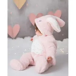 سرهمی زمستانی صورتی کودک طرح خرگوش ایندیگو