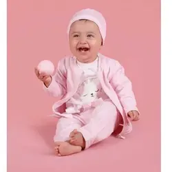 سوییشرت و شلوار و بلوز و کلاه صورتی طرح گربه کودک ایندیگو