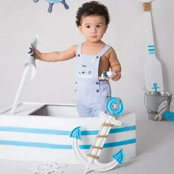 رامپر و کلاه آبی کودک طرح اسکله ایندیگو