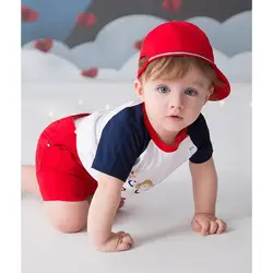 تیشرت و شلوارک و کلاه کودک مدل مرغ دریایی ایندیگو