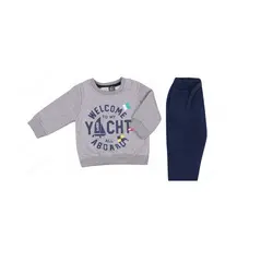 بلوز و شلوار دورس کودک طوسی آبی ایندیگو