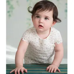 سارافون کودک دخترانه گلدار سفید ایندیگو