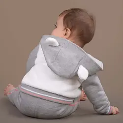 سوییشرت و بلوز و شلوار طوسی طرح گربه ایندیگو