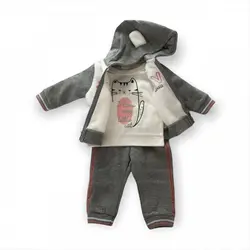 سوییشرت و بلوز و شلوار طوسی طرح گربه ایندیگو