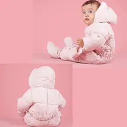 کاپشن کودک سرهمی زمستانی صورتی ایندیگو