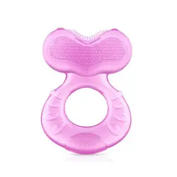 دندانگیر سیلیکونی صورتی کودک نابی NUBY