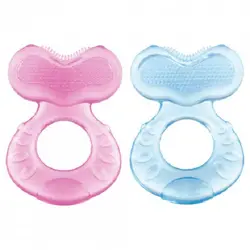 دندانگیر سیلیکونی صورتی کودک نابی NUBY