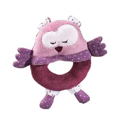 جغجغه عروسکی جغد بنفش ساتون مدل MAMZELLE BOU