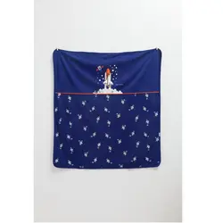 پتو کودک آبی طرح فضا کارامل