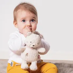 عروسک موزیکال خرس سفید بیبی فن