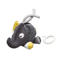 مینی عروسک پولیشی موزیکال فیل طوسی ساتون مدل BABYFAN