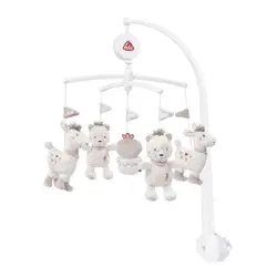 آویز تخت موزیکال سفید بیبی فن مدل خرس و لاما