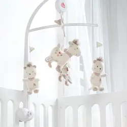 آویز تخت موزیکال سفید بیبی فن مدل خرس و لاما