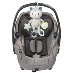 عروسک پولیشی آویز گربه طوسی آبی بیبی فن