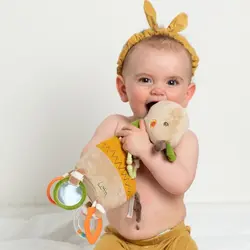 عروسک پولیشی آویز زرافه زرد بیبی فن