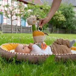 عروسک پولیشی آویز زرافه زرد بیبی فن