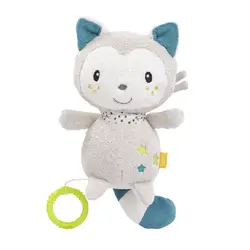 عروسک موزیکال گربه طوسی آبی بیبی فن