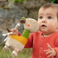 عروسک موزیکال زرافه زرد بیبی فن