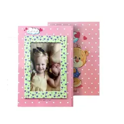 آلبوم قاب دار صورتی ثبت خاطرات کودک بیبی برنارد