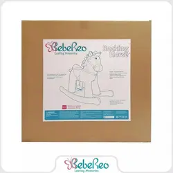 راکر اسب چوبی بزرگ طوسی صورتی BEBEREO