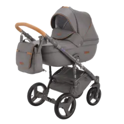 ست کالسکه خاکستری چرم 4 تکه آدامکس مدل MASSIMO DELUXE V202