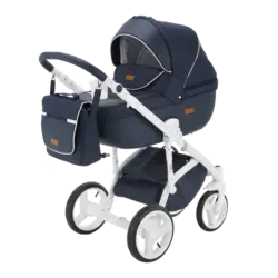 ست کالسکه سرمه ای چرم 4 تکه آدامکس مدل MASSIMO DELUXE V203