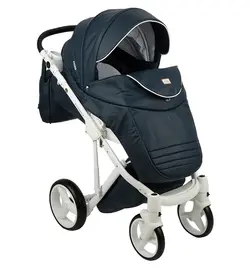 ست کالسکه سرمه ای چرم 4 تکه آدامکس مدل MASSIMO DELUXE V203