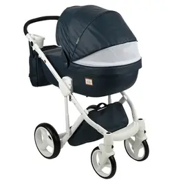 ست کالسکه سرمه ای چرم 4 تکه آدامکس مدل MASSIMO DELUXE V203