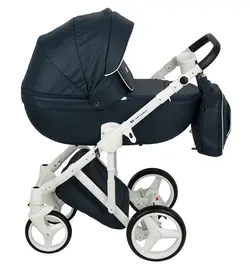 ست کالسکه سرمه ای چرم 4 تکه آدامکس مدل MASSIMO DELUXE V203